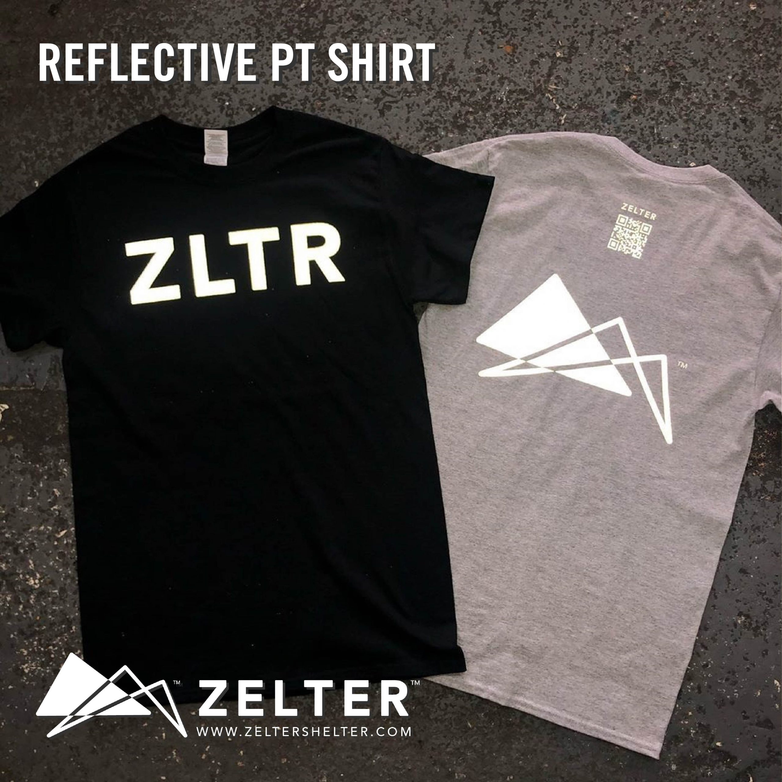 ZLTR REFLECTIVE PT SHIRT – BLACK